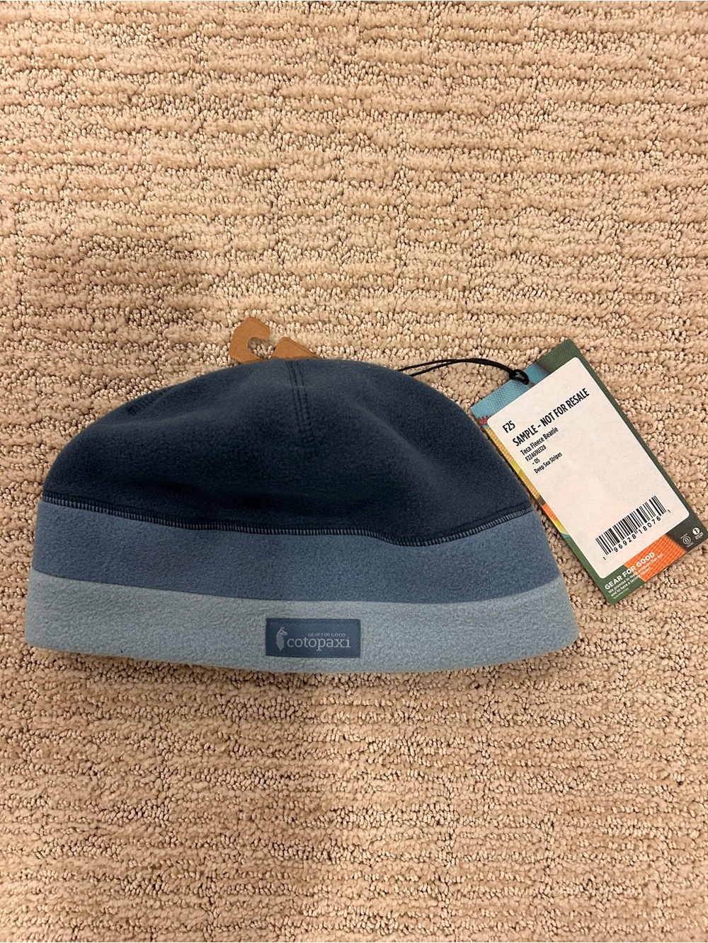 New cotopaxi Layered Blue Fleece Beanie - Navy, Slate, Light Blue